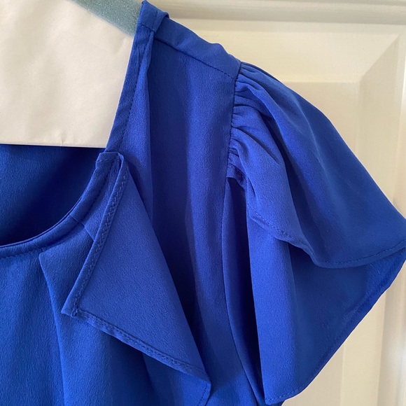 Blue short sleeve blouse - Picture 2 of 6